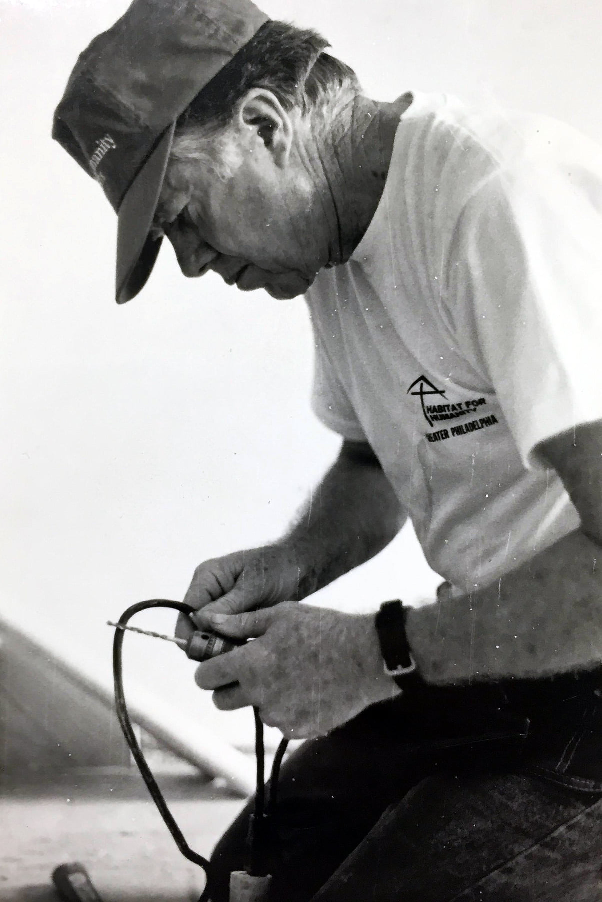 President Jimmy Carter volunteering in Philadelphia, 1988