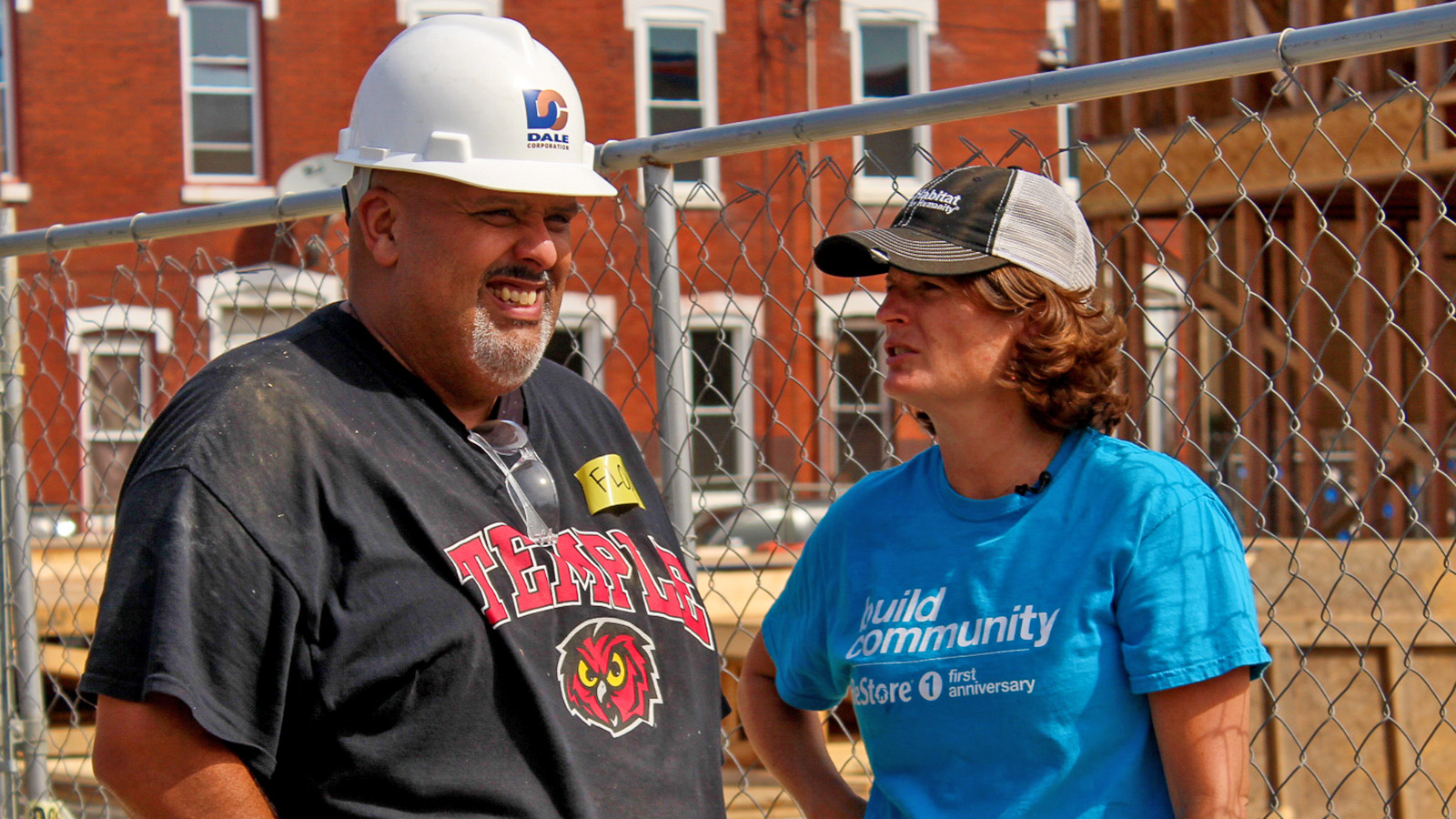 Photo of Floyd Lebron and Corinne O'Connell at the Oxford Green development